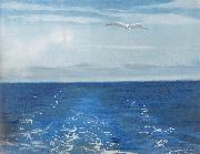 William Stott of Oldham Seagulls Astern Sweden oil painting artist